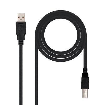 Cable USB 2.0 Impresora Nanocable 10.01.0103-BK/ USB Tipo-B