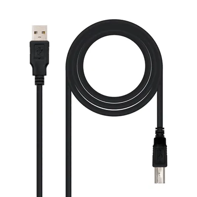 Cable USB 2.0 Impresora Nanocable 10.01.0105-BK/ USB Tipo-B