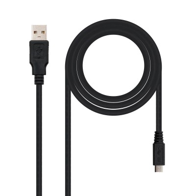 Cable USB 2.0 Nanocable 10.01.0500/ USB Macho - MicroUSB Macho/