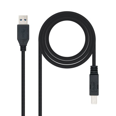 Cable USB 3.0 Impresora Nanocable 10.01.0802-BK/ USB Tipo-B