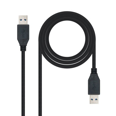 Cable USB 3.0 Nanocable 10.01.1001-BK/ USB Macho - USB Macho/