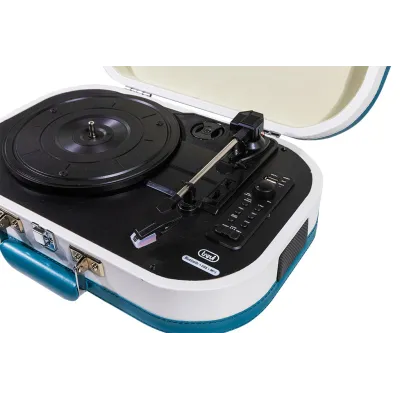 Trevi TT 1020 BT Tocadiscos de tracción directa Azul, Blanco