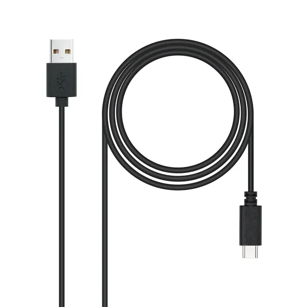 Cable USB 2.0 Nanocable 10.01.2103/ USB Macho - USB Tipo-C Macho/ 3m/ Negro