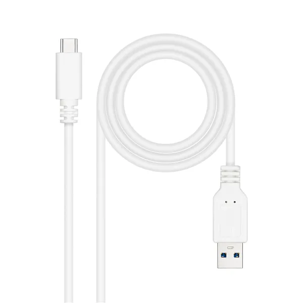 Cable USB 3.1 Tipo-C Nanocable 10.01.4000-W/ USB Tipo-C Macho - USB Macho/ 50cm/ Blanco