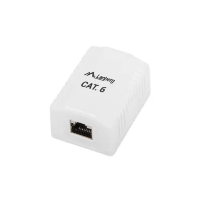 ROSETA DE SUPERFICIE LANBERG CAT.6 FTP 1X TOMA RJ45 BLANCO