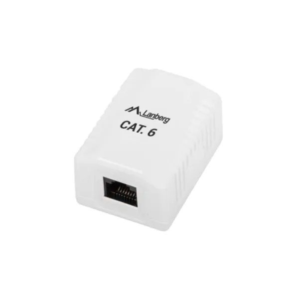 ROSETA DE SUPERFICIE LANBERG CAT.6 UTP 1X TOMA RJ45 BLANCO