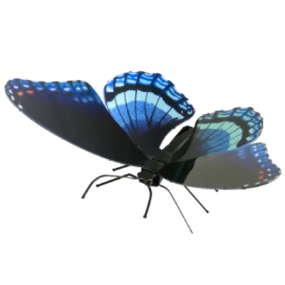 Maqueta 3d Metal Fascinations Red-spotted Purple Montaje Sin