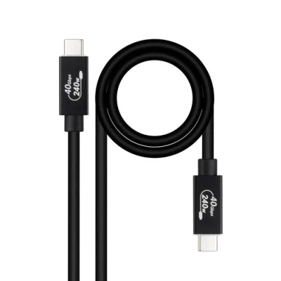 Cable USB 4.0 Nanocable 10.01.5001/ USB Tipo-C Macho - USB