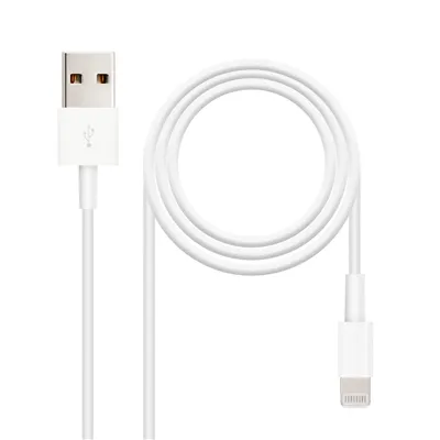 Cable USB 2.0 Lightning Nanocable 10.110.0401/ USB Macho -