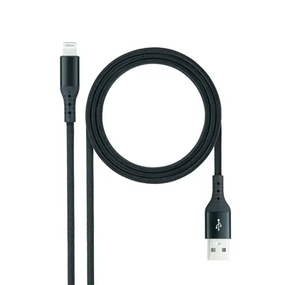 Cable USB 2.0 Lightning Nanocable 10.10.0401-COBK/ USB Macho -