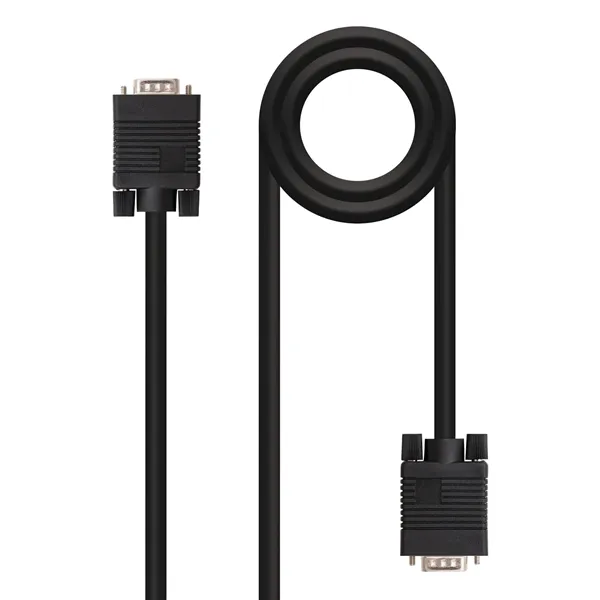 Cable SVGA Nanocable 10.15.1305/ VGA Macho - VGA Macho/ 5m/ Negro