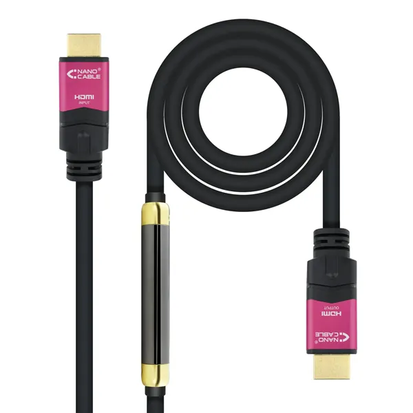 Cable HDMI 2.0 4K Nanocable 10.15.3725/ HDMI Macho - HDMI Macho/ 25m/ Negro