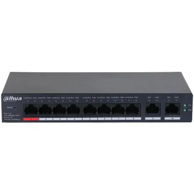 Dahua DH-CS4010-8ET-110 Switch Cloud con 8 Puertos PoE Negro