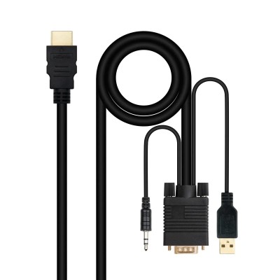 Cable Conversor Nanocable 10.15.4350/ HDMI Macho - VGA Macho -