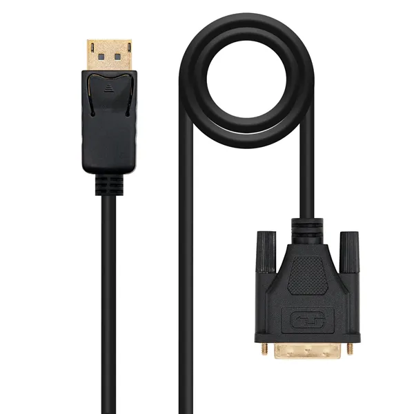 Cable Conversor Nanocable 10.15.4502/ DisplayPort Macho - DVI Macho/ 2m/ Negro