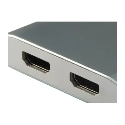 CABLE ADAPTADOR USB-C MACHO A 2 HDMI HEMBRA (0.15CM) 4K