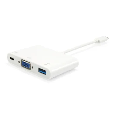 CABLE ADAPTADOR USB-C MACHO A VGA HEMBRA / USB TIPO A 3.0 /