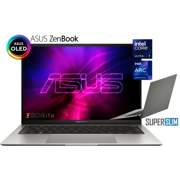 Asus Zenbook S 13 OLED UX5304MA 13.3" Intel Core Ultra 7-155U 16GB 512GB W11 Gris