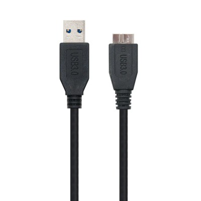 Cable USB 3.0 Nanocable 10.01.1102-BK/ USB Macho - MicroUSB