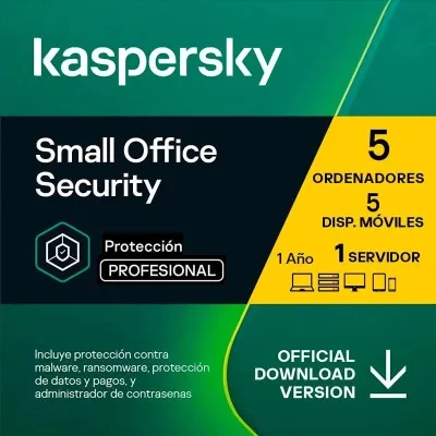 Kaspersky Small Office Security 2024 | 5 Dispositivos | 1 año