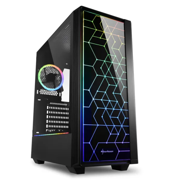 Sharkoon RGB LIT 100 Cristal Templado USB 3.0 Negra