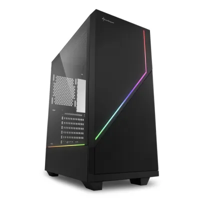 Sharkoon RGB Flow Cristal Templado USB 3.1 Negra