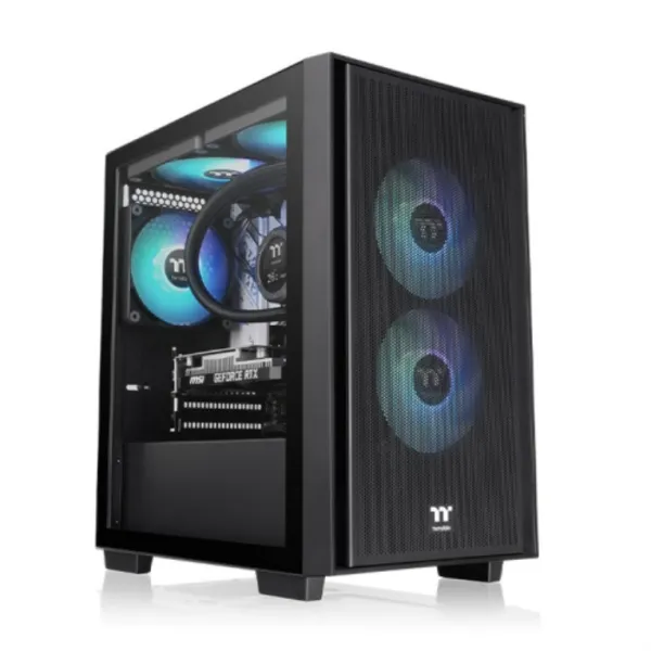 Thermaltake Versa H16 TG ARGB Micro Torre Negro