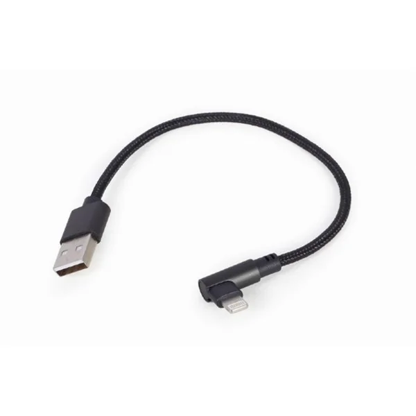 Gembird CC-USB2-AMLML-0.2M cable de conector Lightning 0,2 m Negro