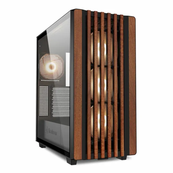 Sharkoon REBEL C70G RGB Full Tower Negro, Madera