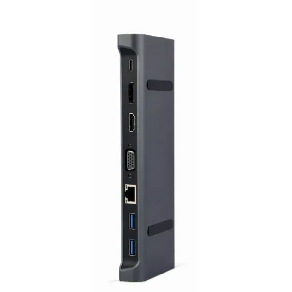 Gembird A-CM-COMBO9-02 base para portátil y replicador de puertos Alámbrico USB 3.2 Gen 1 (3.1 Gen 1) Type-C Gris