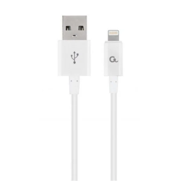 Cablexpert CC-USB2P-AMLM-1M-W cable de conector Lightning Blanco