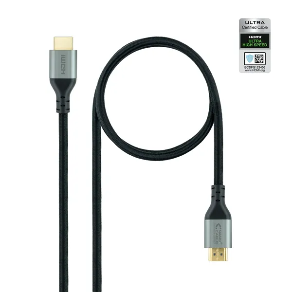 Cable HDMI 2.1 8K Nanocable 10.15.8101/ HDMI Macho - HDMI Macho/ 1m/ Certificado/ Negro