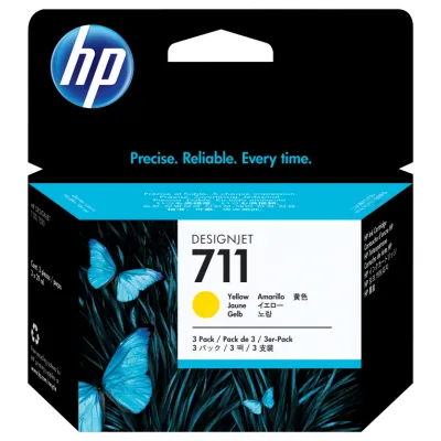 HP 711 Multipack cartuchos 3x Amarillo CZ136A - Cartucho de