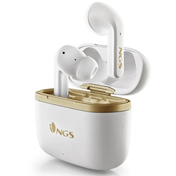 NGS ARTICA TROPHY Auriculares Inalámbrico Dentro de oído Llamadas/Música USB Tipo C Bluetooth Oro, Blanco