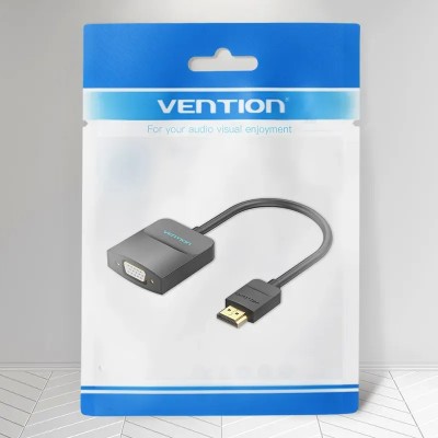 Conversor Vention 42154/ HDMI Macho - VGA Hembra/ 15cm/ Negro