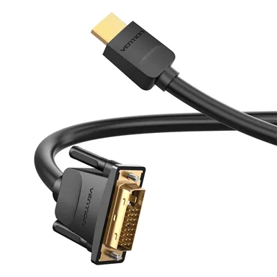 Cable Conversor Vention ABFBF/ DVI Macho - HDMI Macho/ 1m/ Negro