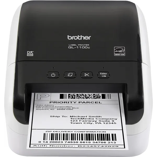 Brother QL-1100C Impresora térmica de etiquetas Impr.Negro, hasta 10.4cm