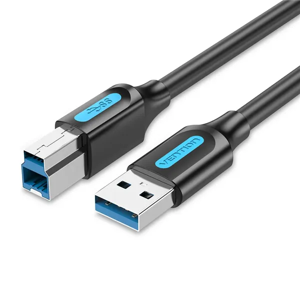 Cable USB 3.0 Vention COOBH/ USB Tipo-B Macho - USB Macho/ 5Gbps/ 2m/ Negro