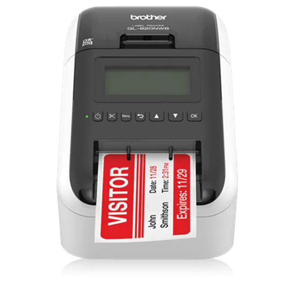 Brother QL-820NWBC Bluetooth/Wifi/Red Impresora térmica de etiquetas Impr.Negro/Rojo, hasta 6.2cm