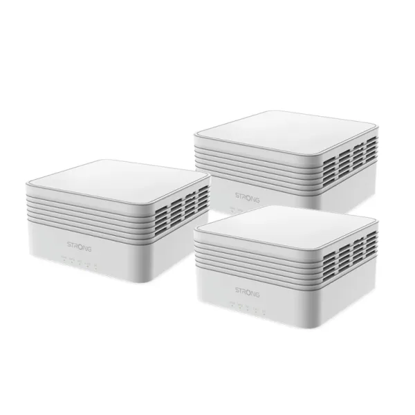 Strong MESHTRIAX3000 sistema Wi-Fi Mesh (Wi-Fi en malla) Doble banda (2,4 GHz / 5 GHz) Wi-Fi 6 (802.11ax) Blanco 3 Interno