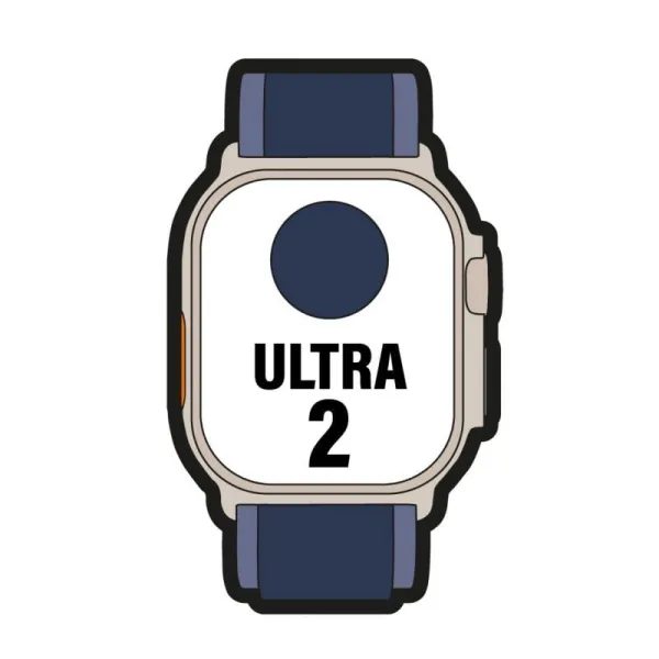 Apple Watch Ultra 2 GPS + Cellular 49mm Caja Natural Titanio con Correa Trail Loop S M Azul