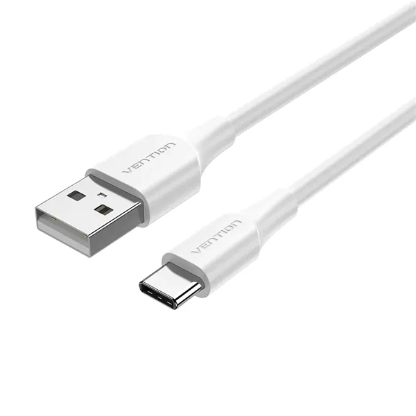 Cable USB 2.0 Tipo-C Vention CTHWH/ USB Tipo-C Macho - USB Macho/ Hasta 60W/ 480Mbps/ 2m/ Blanco