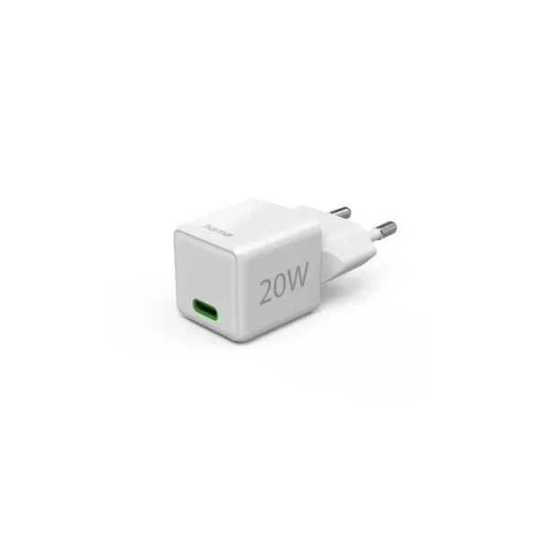 Cargador De Pared Hama Super Mini 1xusb-c 20w Quick Charge Power Delivery Color Blanco