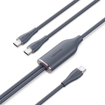 Cable USB 2.0 Tipo-C Vention CTMBG/ USB Tipo-C Macho - 2 x USB