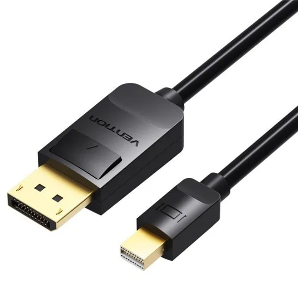 Cable Conversor Vention HAABG/ Mini DisplayPort Macho - DisplayPort Macho/ 1.5m/ Negro