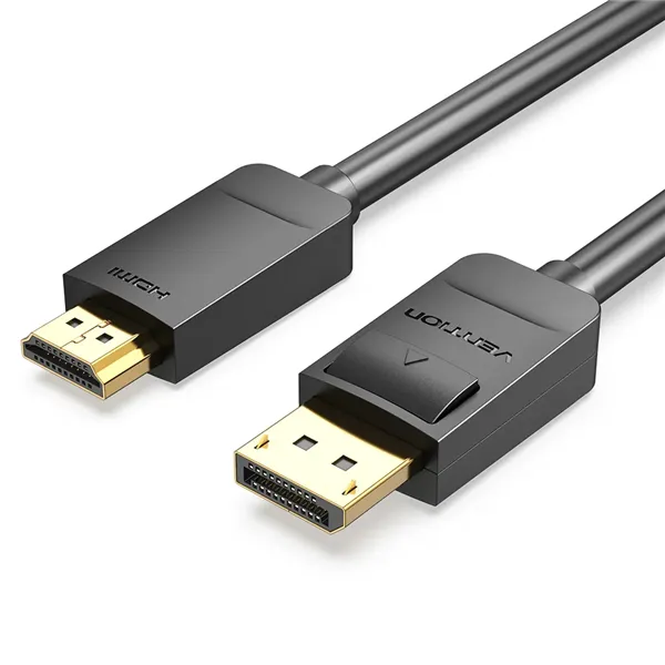 Cable Conversor Vention HADBH/ Displayport Macho - HDMI Macho/ 2m/ Negro