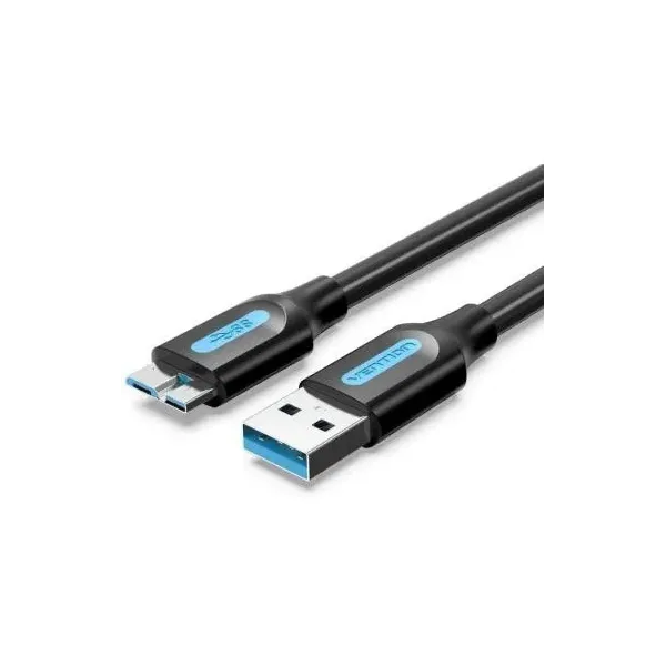 Cable USB 3.0 Vention COPBF/ USB Macho - MicroUSB Macho/ 1m/ Negro