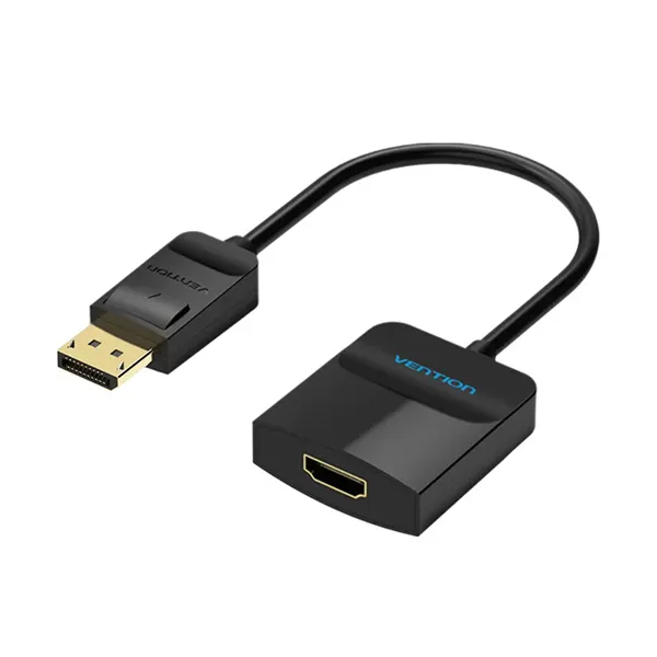 Conversor Vention HBGBB/ Displayport Macho - HDMI Hembra/ 15cm/ Negro