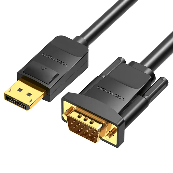 Cable Conversor Vention HBLBG/ DisplayPort Macho - VGA Macho/ 1.5m/ Negro