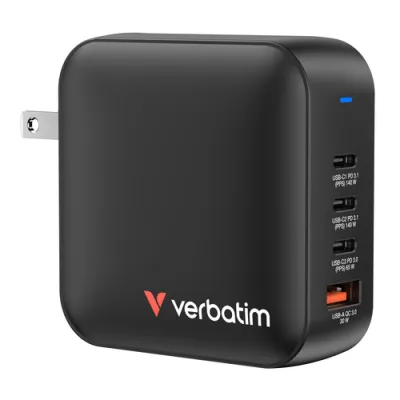 Verbatim Mini GaN Charger 165W Universal Negro Corriente